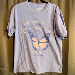 urban outfitters purple butterfly shirt